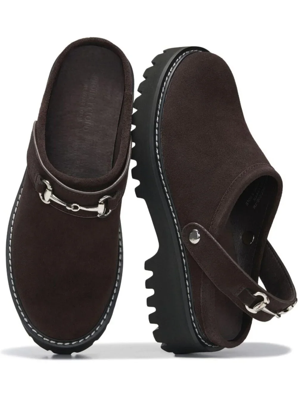 Women's Chocolate Suede Memory Foam Insole Lightweight Stylish Mules Clogs Shoes